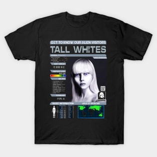 Our Alien Visitors: Tall Whites T-Shirt